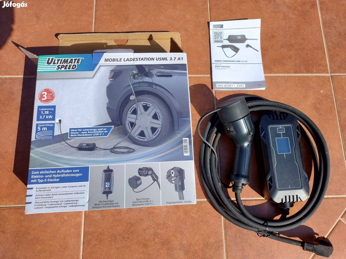 Lidl EVSE elektromos autó töltő. Állítható erősségű. 6-16A. Új