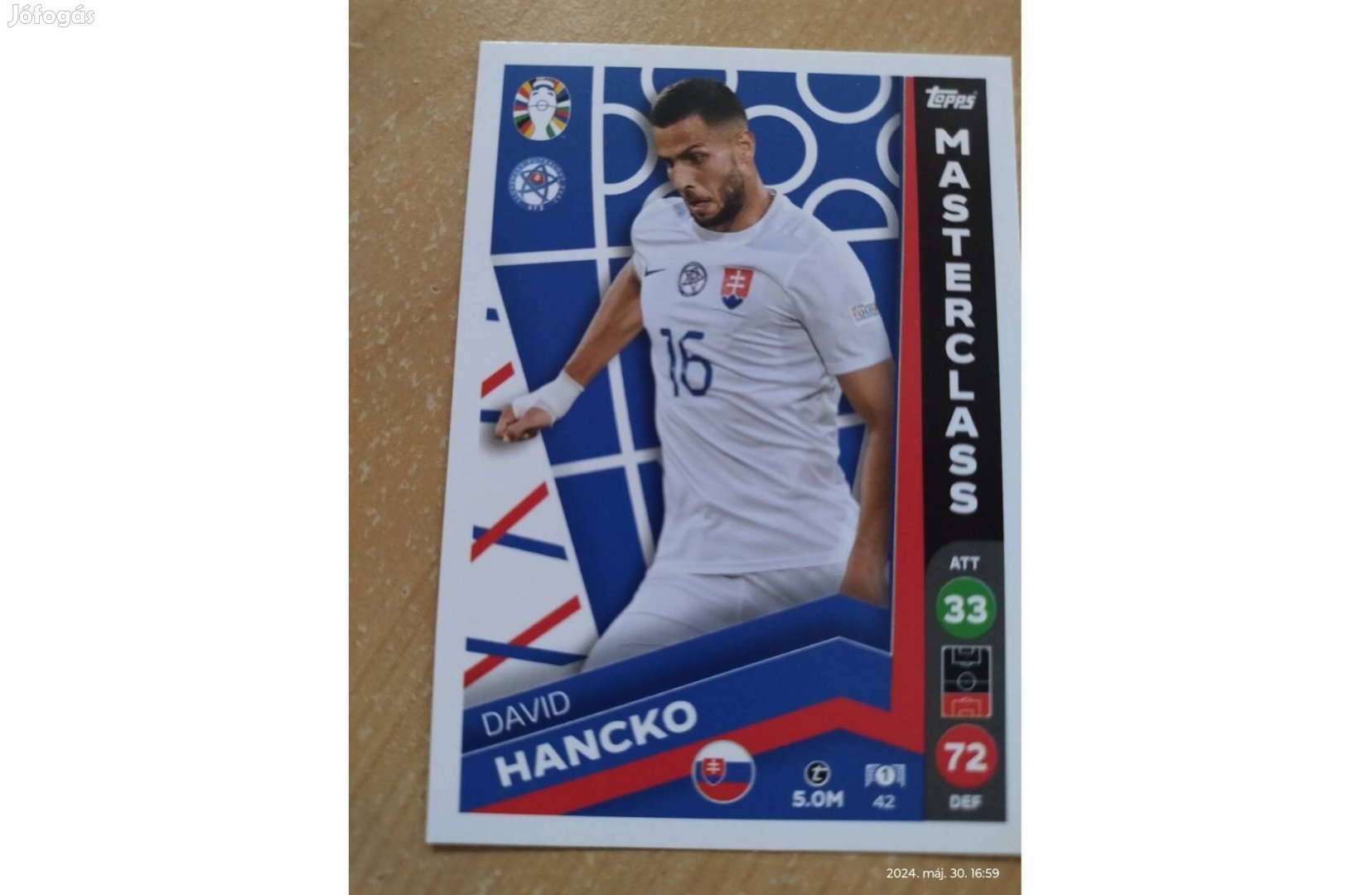 Lidl Euro 2024 foci kártya David Hancko, 42