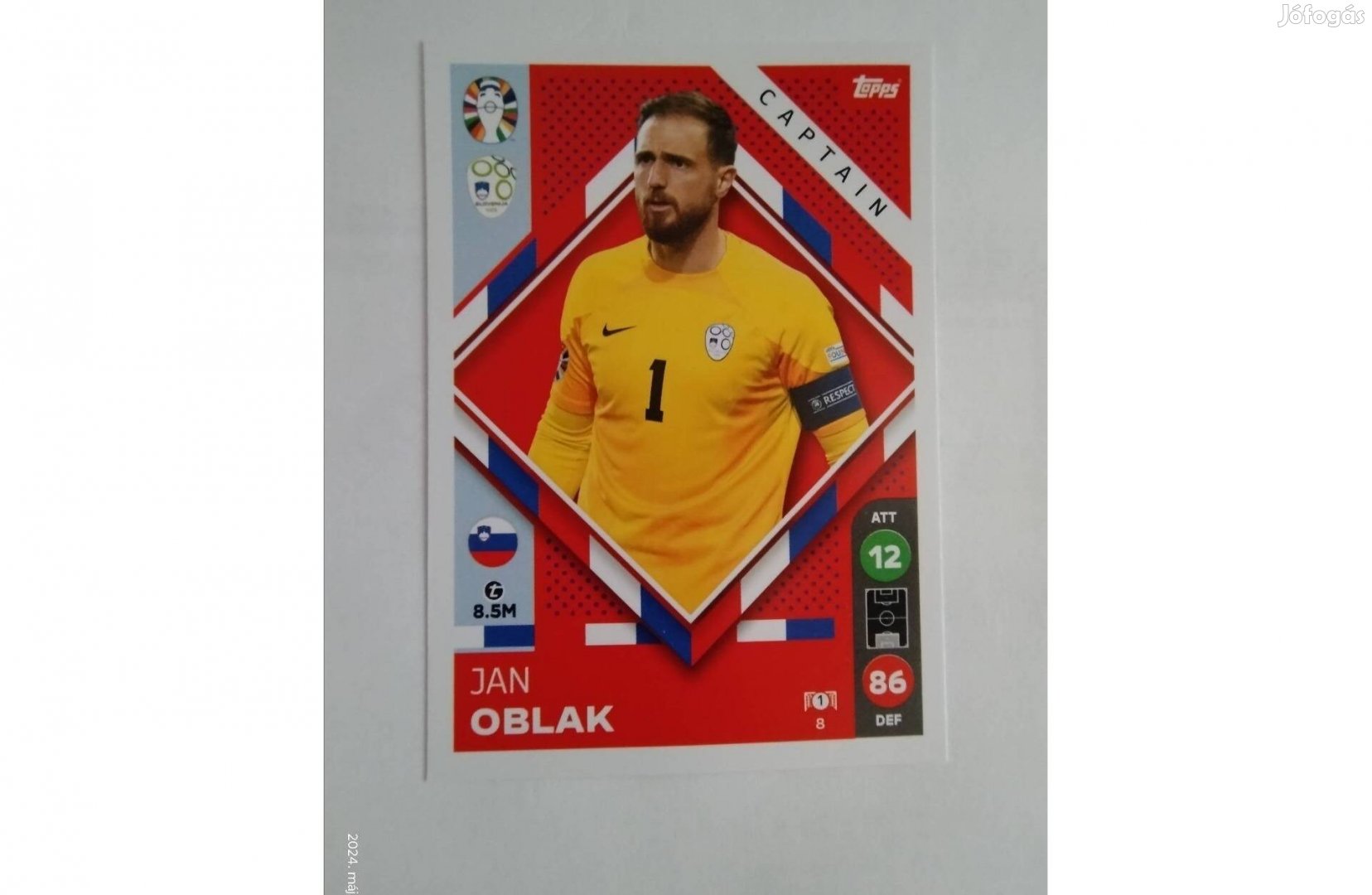 Lidl Euro 2024 foci kártya Jan Oblak, 8