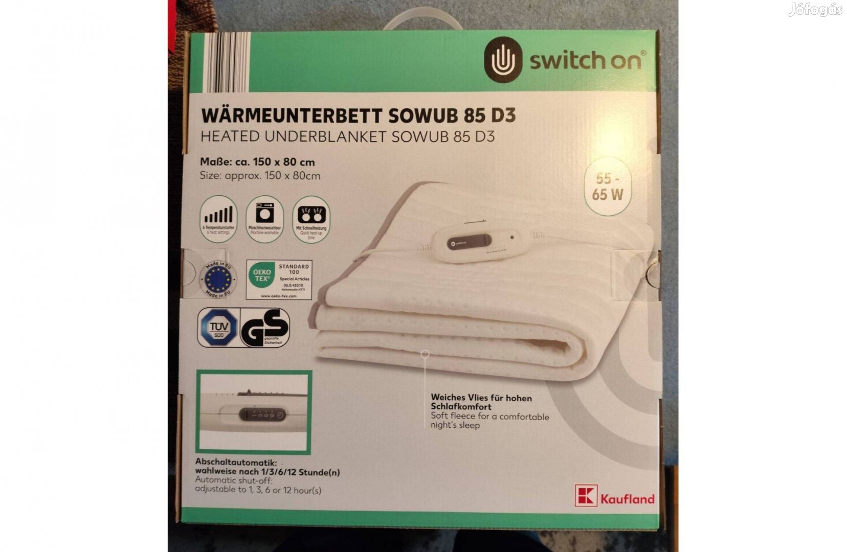 Lidl elektromos takaróágybetét,80 150 cm,6 fokozat,