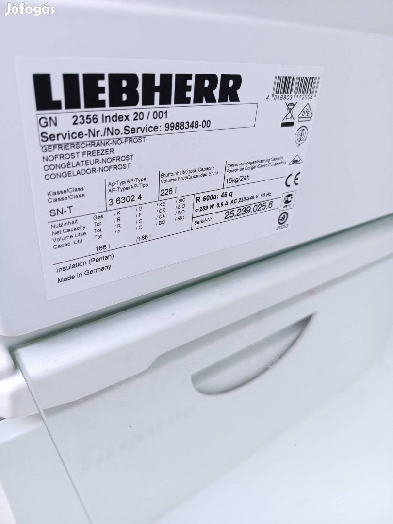 Liebherr felsőkategóriás fagyasztó szekrény 