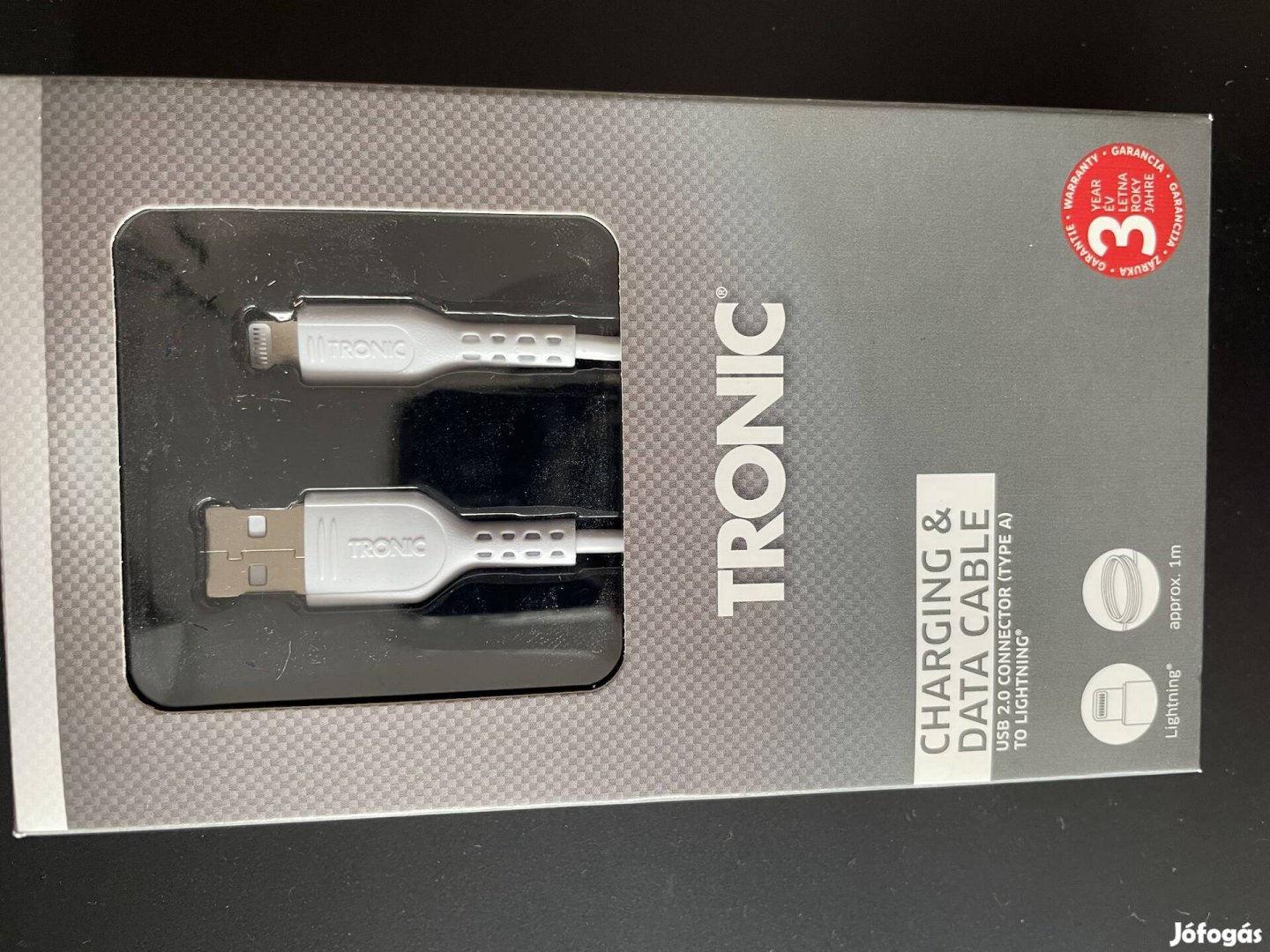 Lightning Iphone-USB adat-töltő kábel 1 méter új