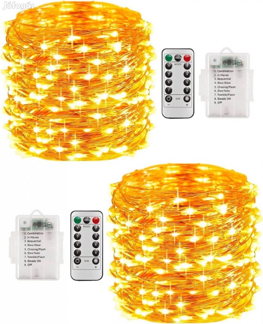 Lightnum Kültéri és Beltéri LED Füzér (2x10m,Színes)