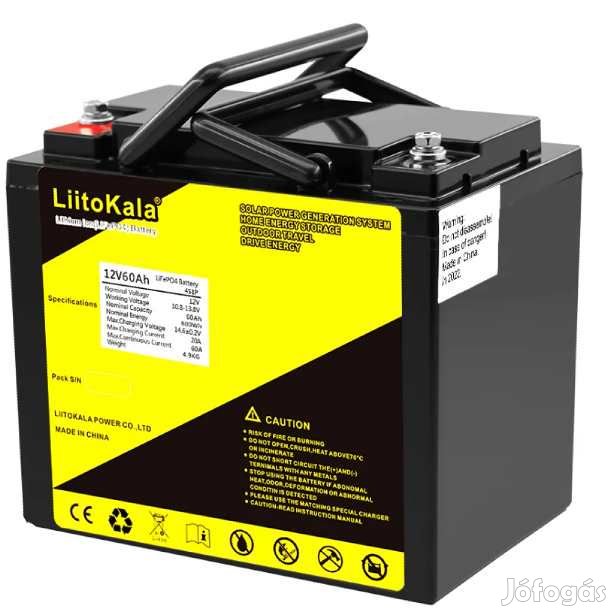 Liitokala 12V-os Lifepo4 Munka Akkumulátor 32Ah (5941)