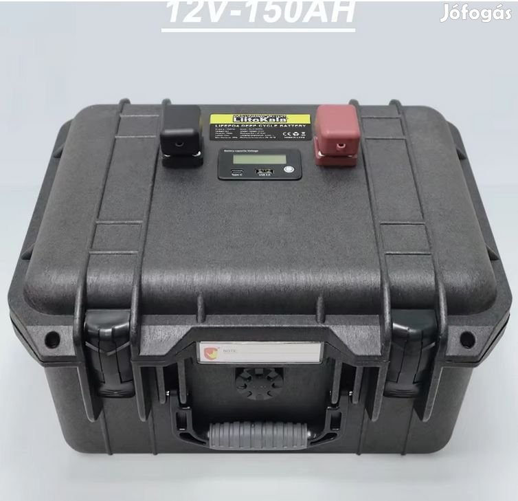 Liitokala 12V-os Lifepo4 Vizálló Akkumulátor 150Ah LCD (5940)