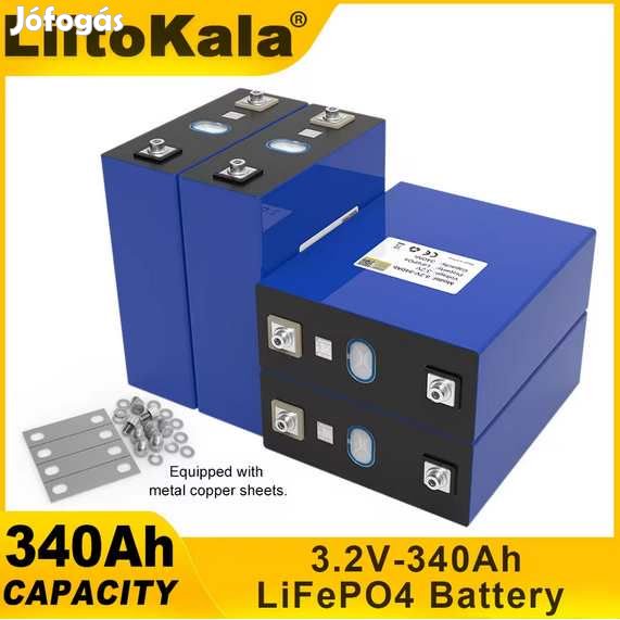 Liitokala 3,2V-os Lifepo4 Akkumulátor 340Ah A-osztály (5899)