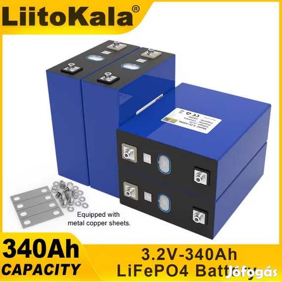 Liitokala 3,2V-os Lifepo4 Akkumulátor 340Ah A-osztály (5899)