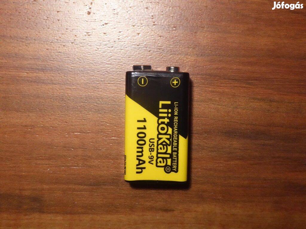 Liitokala 9 V 1100 mAh újratölthető akkumulátor