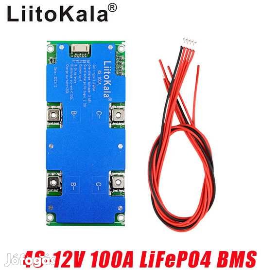 Liitokala BMS 4S 12V 100A  Lifepo4 Akku Pakkokhoz  (5842)