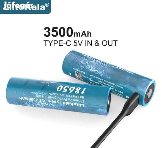 Liitokala Lii-35T Li-ion 3.7V 18650 3500mAh USB-C  (5645)