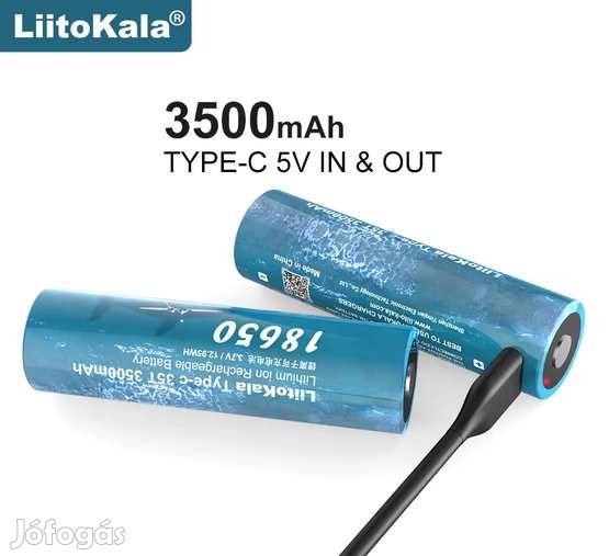 Liitokala Lii-35T Li-ion 3.7V 18650 3500mAh USB-C  (5645)