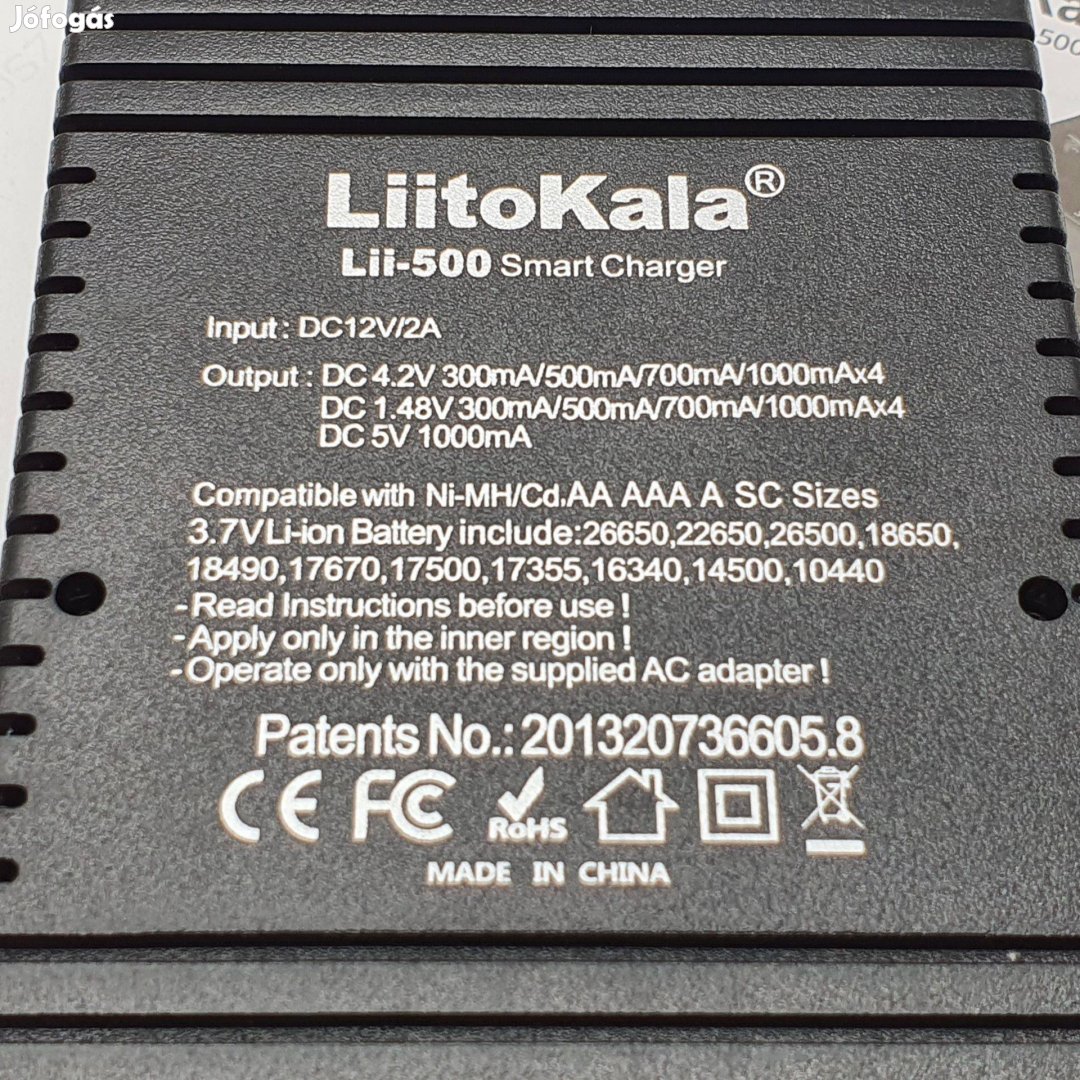 Liitokala Lii-500 lítium Akkumulátor töltő 18650 21700 liion cella