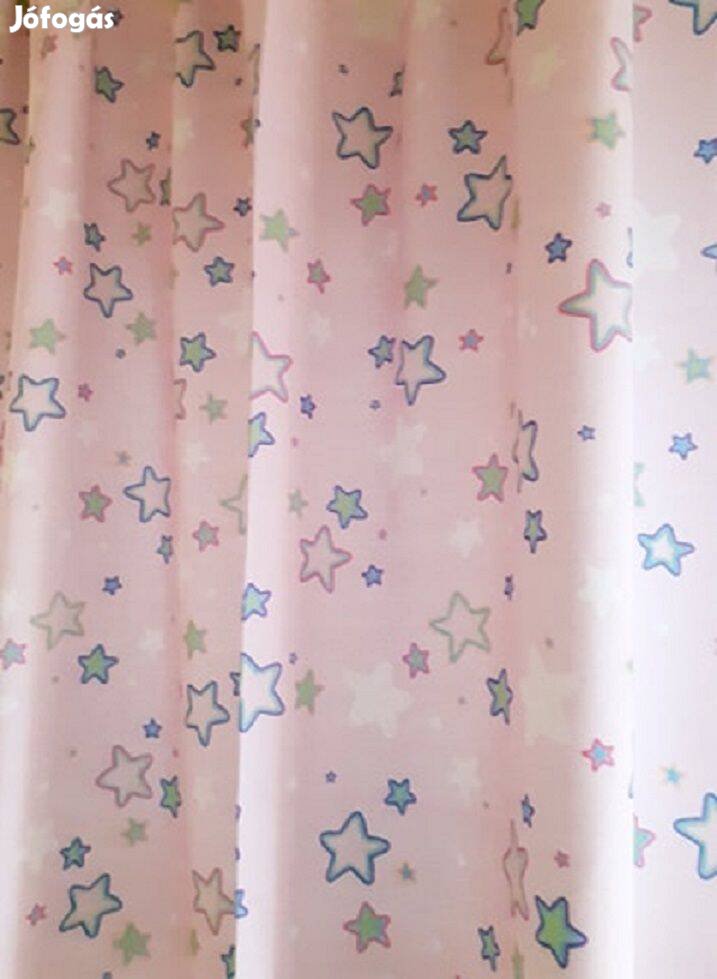 Lila csillagos, új gyerek sötétítő 140 x 410 cm