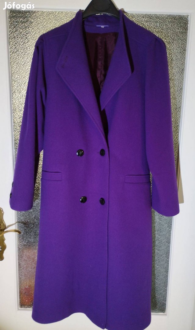 Lila női szövetkabát