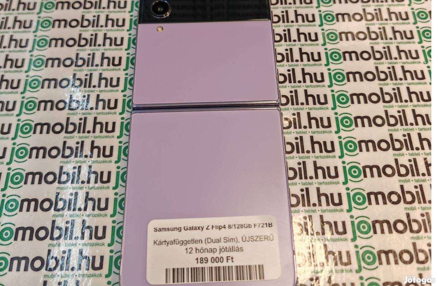 Lila színű Samsung Z Flip4 8/128GB Dual sim mobiltelefon