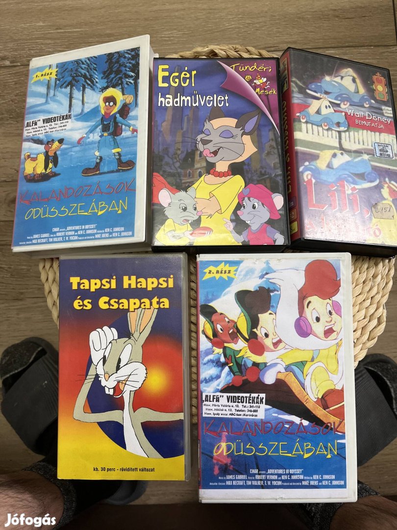 Lili a kisautó,tapsi hapsi vhs csomag 5 vhs r