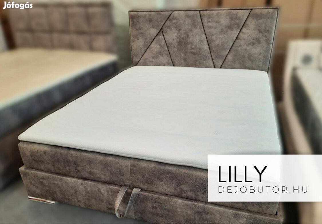 Lilly igényes franciaágy 140x200 cm rugós betét + ágyneműtartó