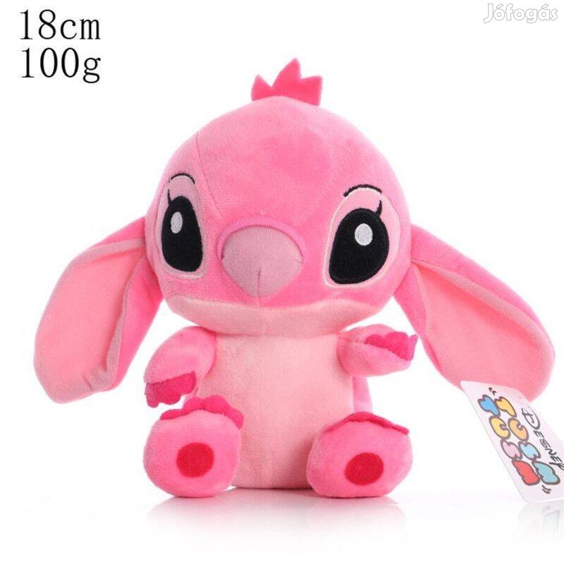 Lilo és Stitch - Angel plüss 18cm Új Ajándék kulcstartó Készleten