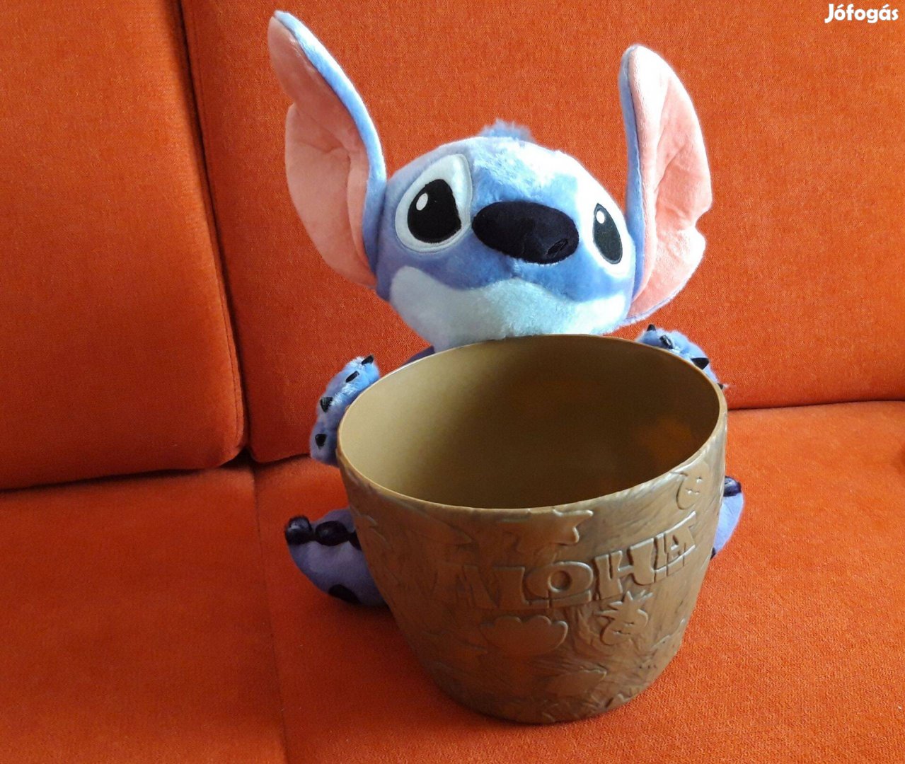 Lilo és Stitch mozis popcorntartó levehető Stitch plüssel