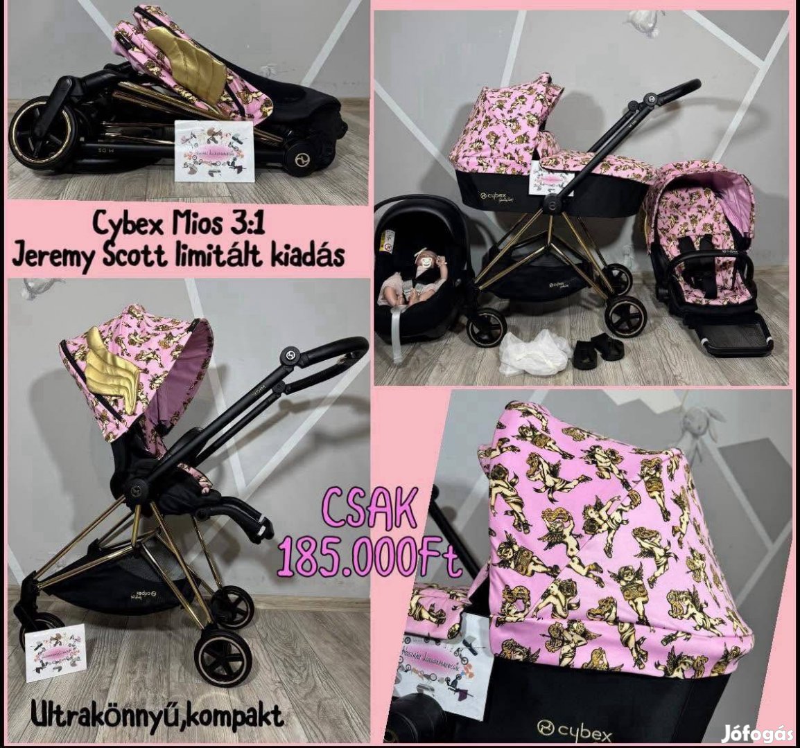 Limitált Cybex Mios Jeremy Scott igazi csajos babakocsi 