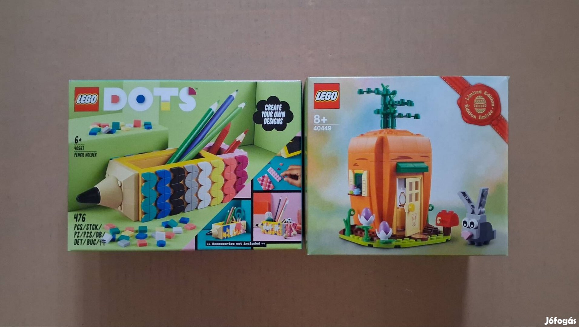Limitált LEGO Dots 40561 Ceruza tartó 40449 Répaház