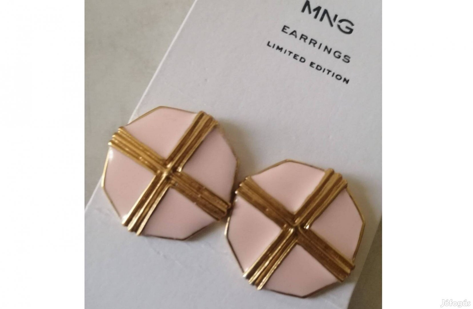Limitált Mango női fülbevaló arany-pink Zara