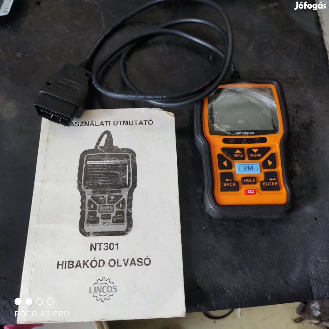 Lincos NT301 hibakód olvasó törlő scenner használt jó állapotú