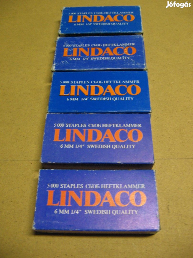 Lindaco (Svéd) tűzőgépkapocs 4*5000 db