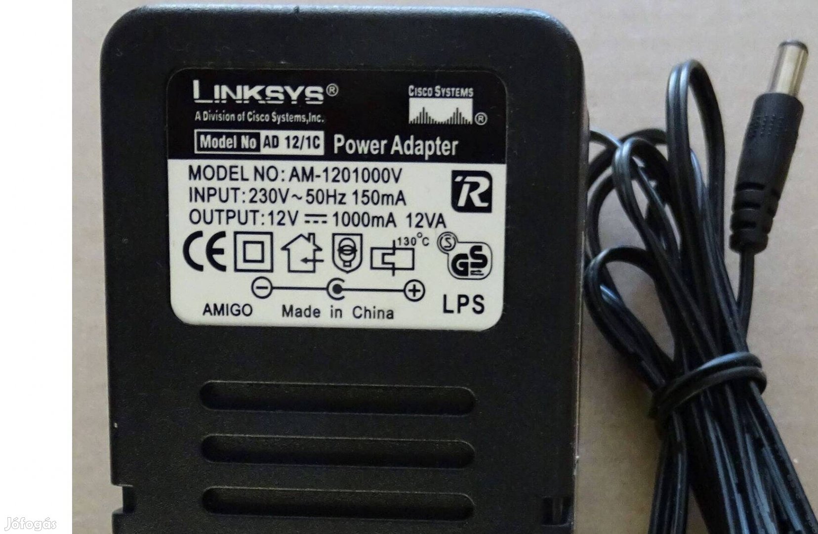 Linksys AC- DC 12V tápegység