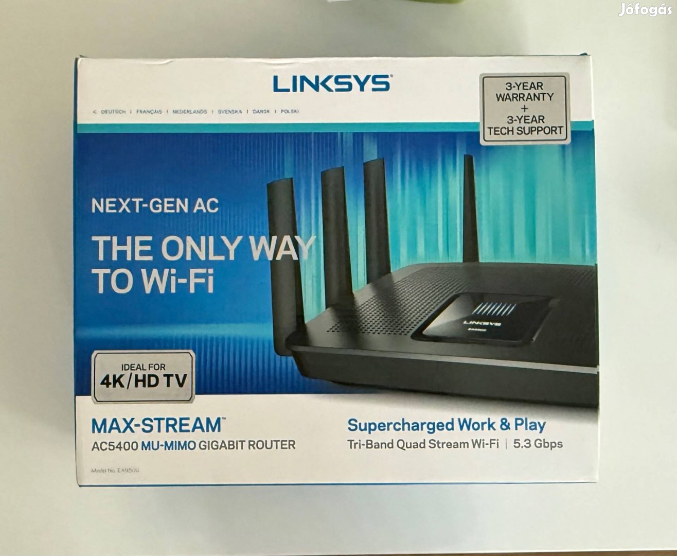 Linksys - EA9500 Max-Stream AC5400 Router (nem használt!) eladó