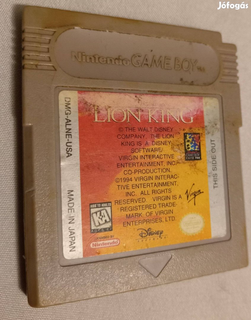 Lion King Nintendo játék eredeti