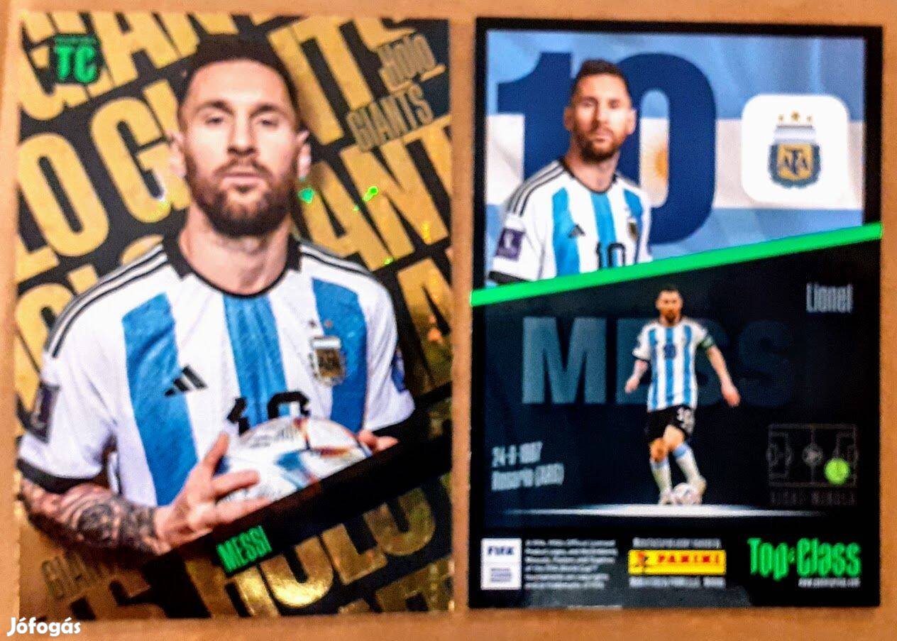 Lionel Messi Argentína Holo Giants focis kártya Panini Top Class 2023