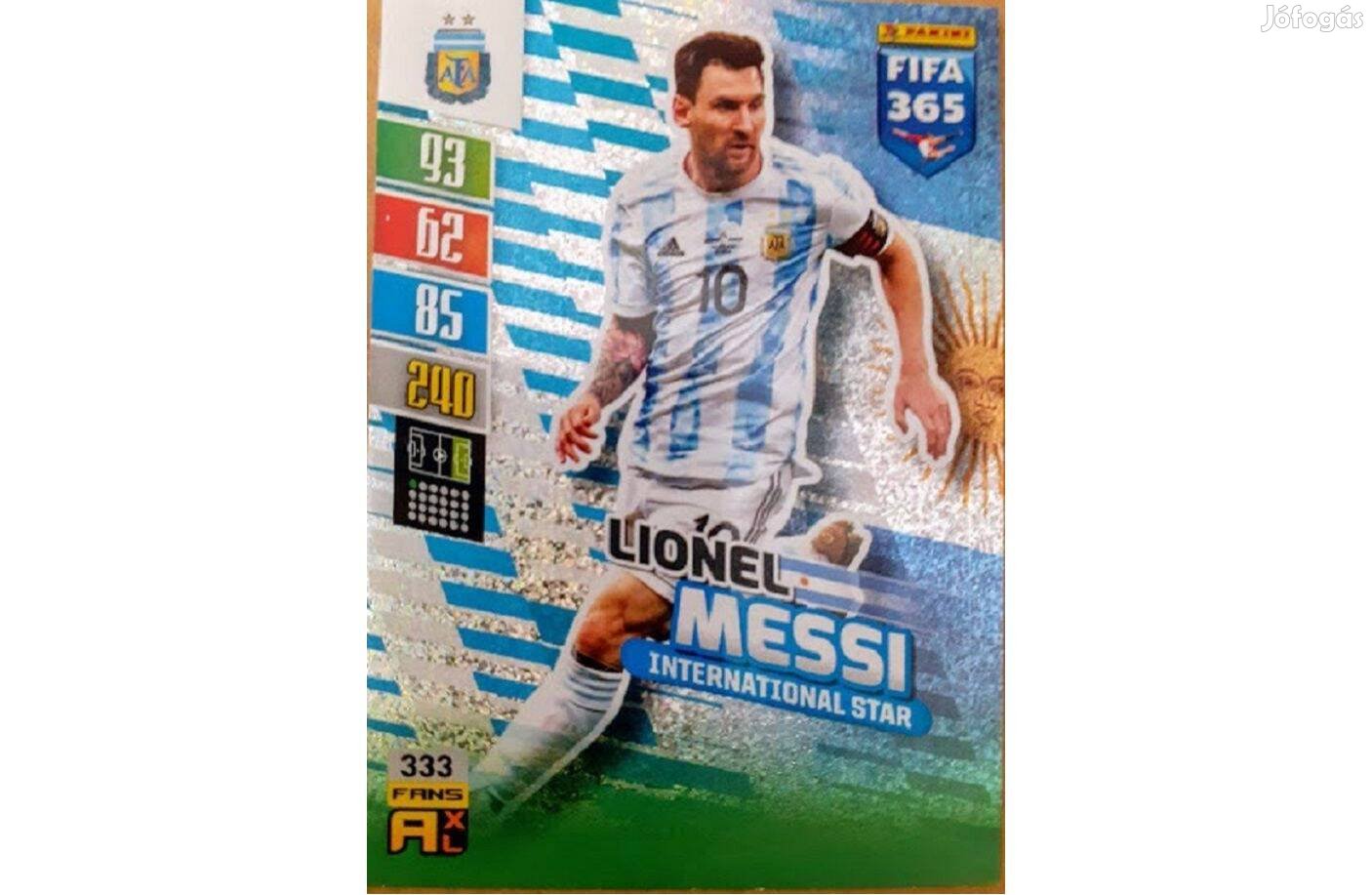 Lionel Messi Argentína International Star focis kártya FIFA 2022