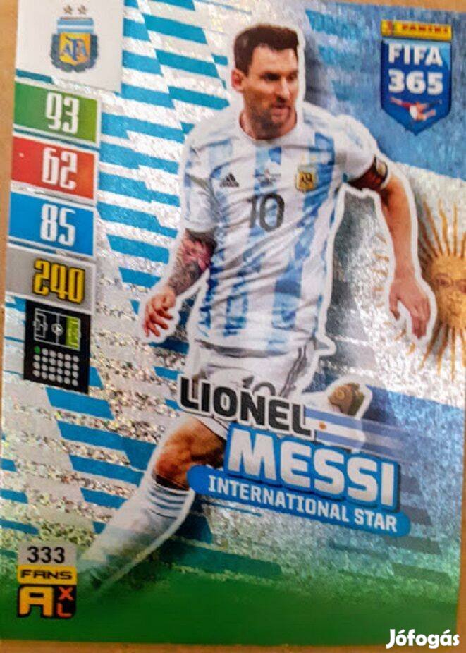 Lionel Messi Argentína International Star focis kártya FIFA 2022