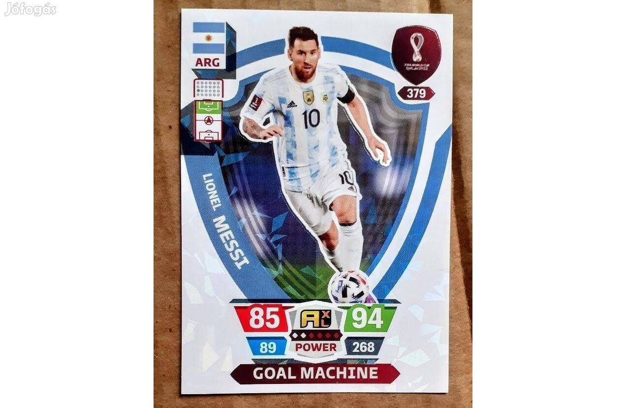 Lionel Messi Argentína Power Goal Machine focis kártya Qatar 2022