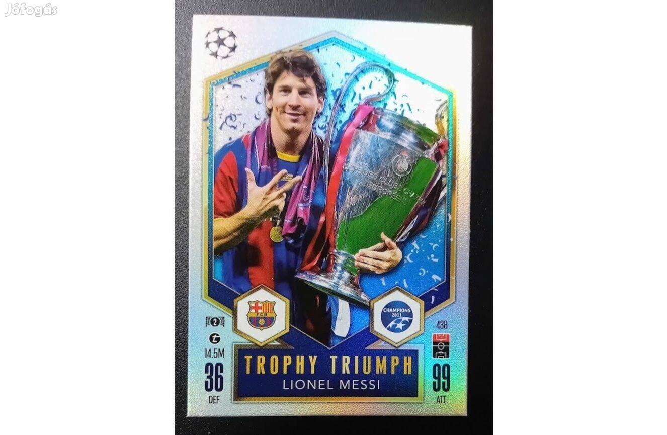 Lionel Messi Barcelona Trophy Triumph focis kártya Match Attax 2025