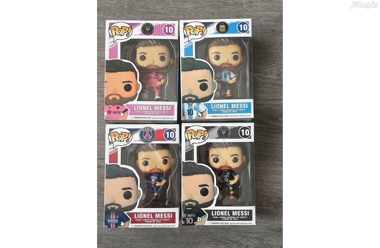 Lionel Messi Foci POP figura Csomag AFA PSG Miami 4 db