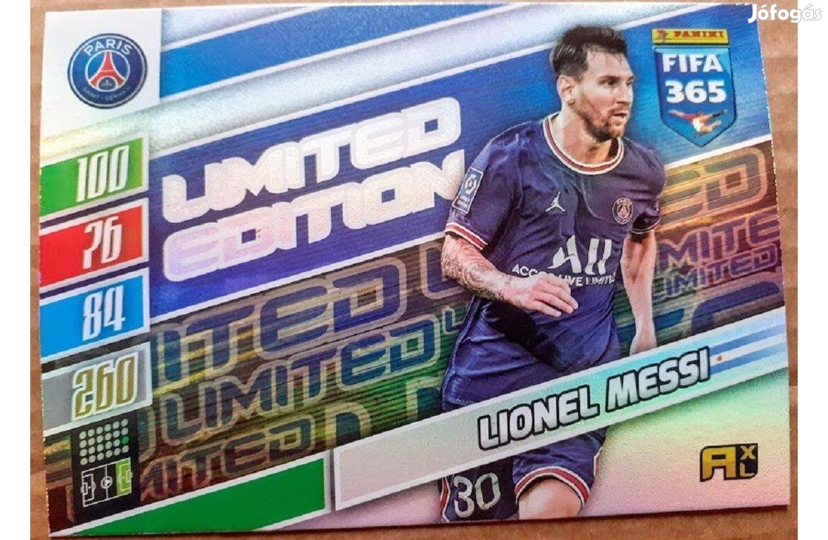 Lionel Messi PSG Limited focis kártya Panini Update 2022