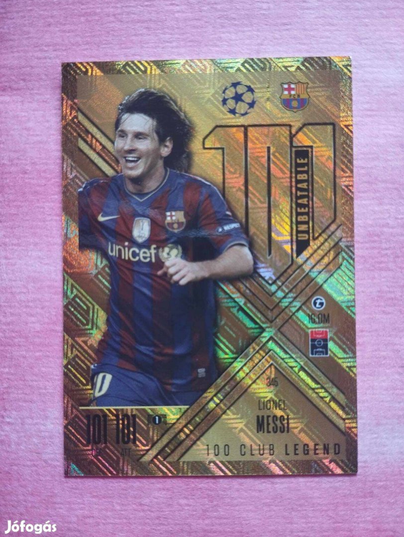 Lionel Messi (Barcelona) 101 Club Legends BL 2025 Extra focis kártya