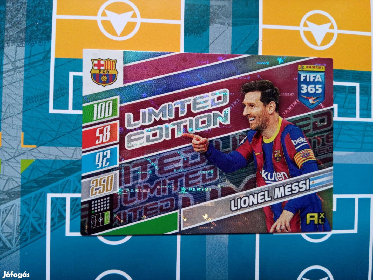 Lionel Messi (FC Barcelona) Panini Fifa 365 2022 Limited focis kártya