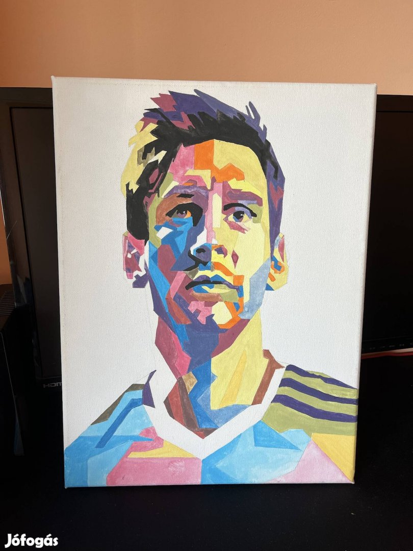 Lionel Messi portré festmény