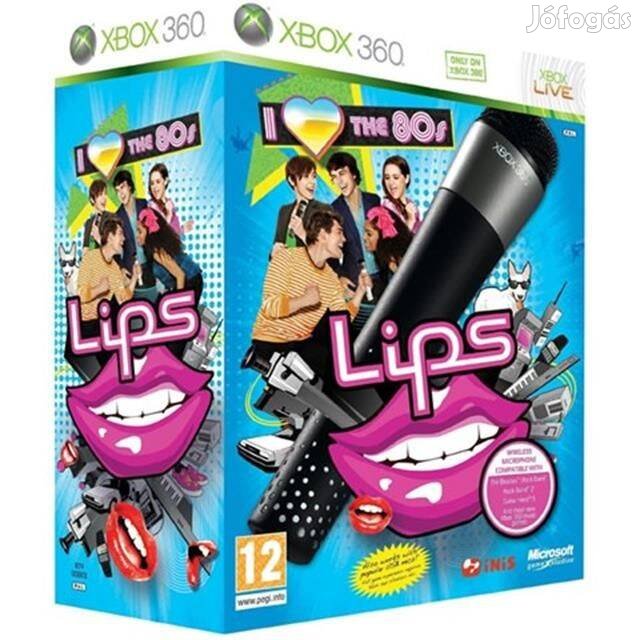 Lips I Love The 80's + Microphone eredeti Xbox 360 játék