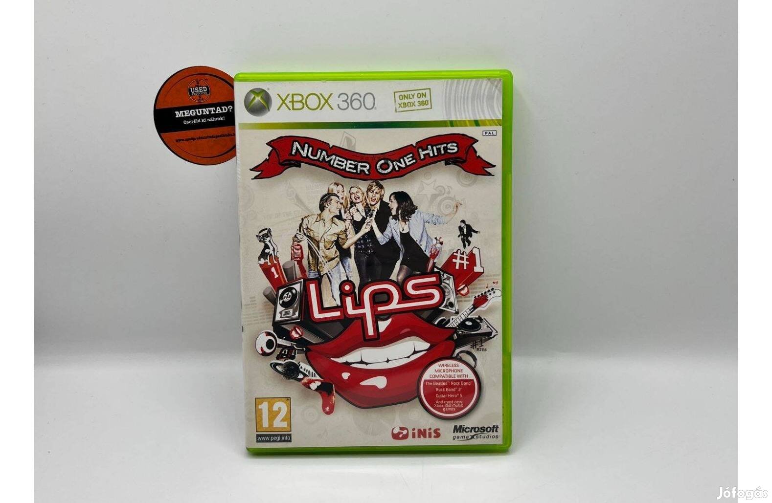 Lips Number One Hits - Xbox 360 játék, használt