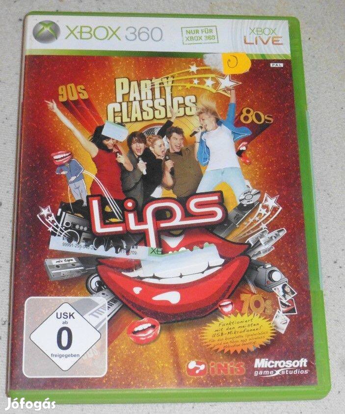 Lips Party Classics (Karaoké, éneklős) Gyári Xbox 360 Játék akár félár