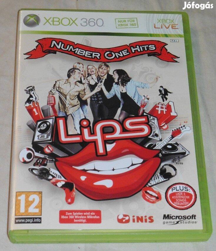 Lips - Numer One Hits (Karaoké, éneklős) Gyári Xbox 360 Játék akár fél