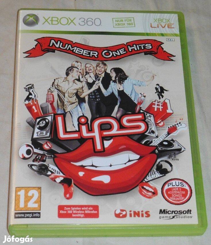 Lips - Numer One Hits (Karaoké, éneklős) Gyári Xbox 360 Játék akár fél