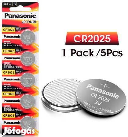 Lithium CR2025 - Panasonic  Gombelem 1 db  (2865)