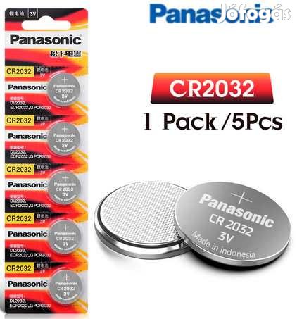 Lithium CR2032 - Panasonic  Gombelem 1 db  (2866)