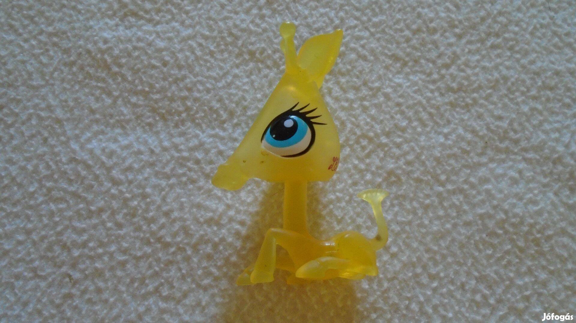 Littlest Pet Shop - Eredeti, sárga, átlátszó Zsiráf LPS figura