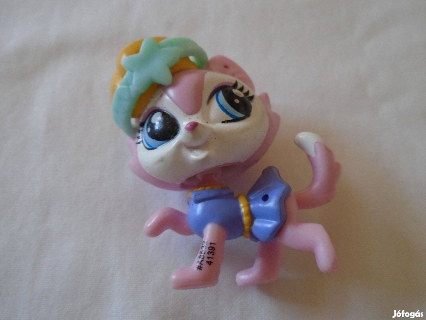 Littlest Pet Shop - Rózsaszín Cica lány figura - eredeti - jó állapotú